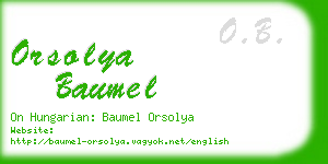 orsolya baumel business card